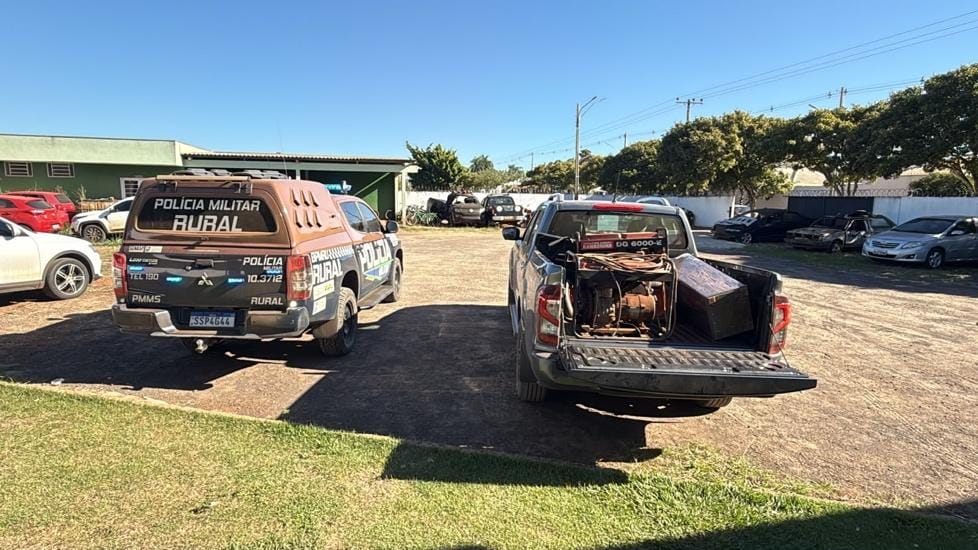 Polícia Militar Rural recupera materiais furtados da Suzano e conduz dois homens à delegacia em Chapadão do Sul - Imagem do artigo