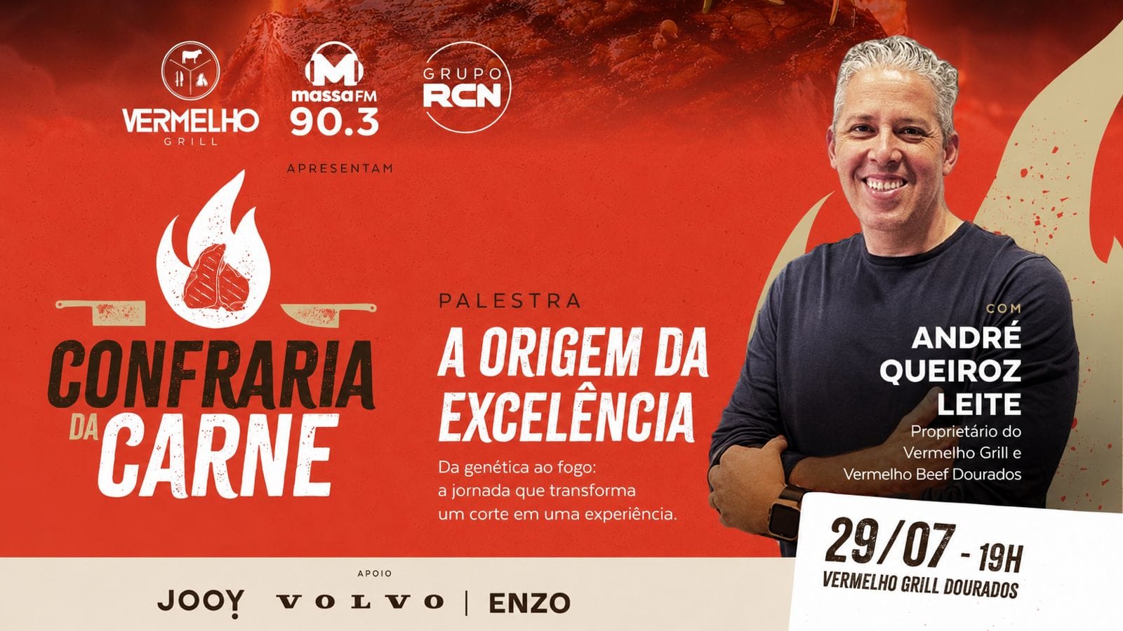 Massa FM e Vermelho Grill promovem Confraria da Carne com foco em networking e gastronomia em Dourados - Imagem do artigo